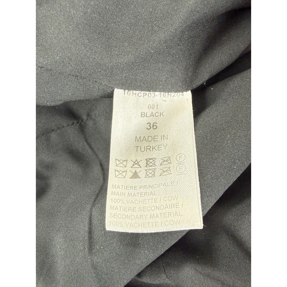 Chloe Women's Size 36 EU 100% Calfskin Leather Rare Designer Ankle Zip Pants - Picture 3 of 16
